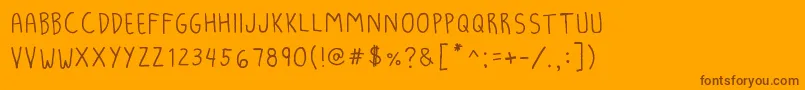 Шрифт Lunakroniklight – коричневые шрифты на оранжевом фоне
