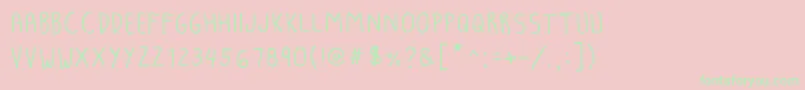 Lunakroniklight Font – Green Fonts on Pink Background