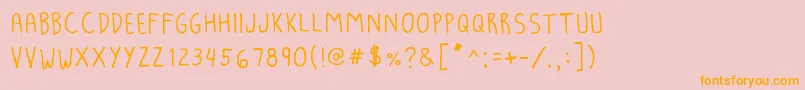 Lunakroniklight Font – Orange Fonts on Pink Background