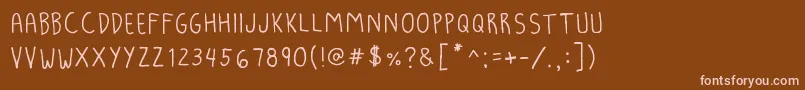 Lunakroniklight Font – Pink Fonts on Brown Background