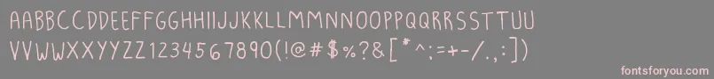 Lunakroniklight Font – Pink Fonts on Gray Background