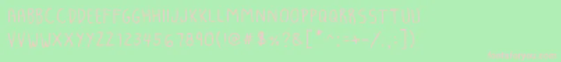 Lunakroniklight Font – Pink Fonts on Green Background