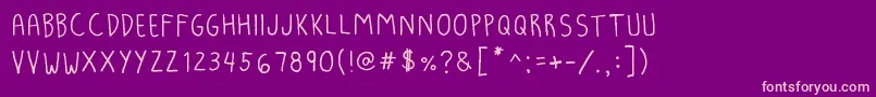 Шрифт Lunakroniklight – розовые шрифты на фиолетовом фоне