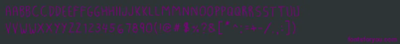 Шрифт Lunakroniklight – фиолетовые шрифты на чёрном фоне