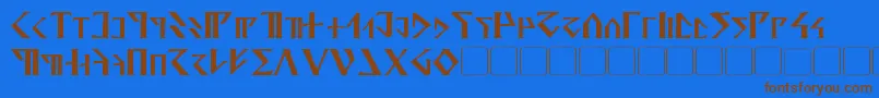 Davek Font – Brown Fonts on Blue Background