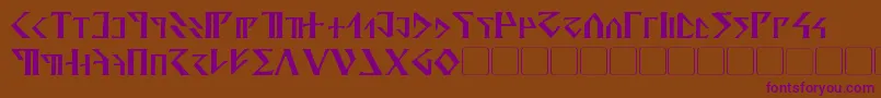 Шрифт Davek – фиолетовые шрифты на коричневом фоне