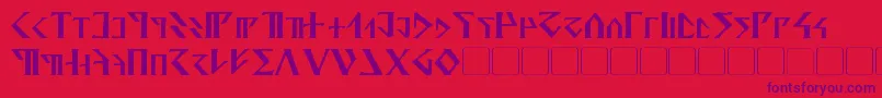 Davek Font – Purple Fonts on Red Background