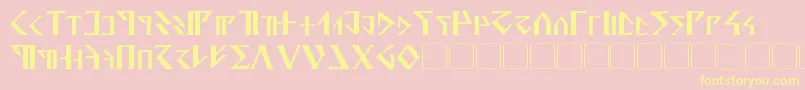 Davek Font – Yellow Fonts on Pink Background