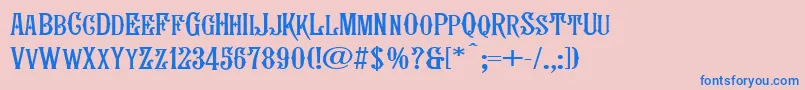 SeminariaNormal Font – Blue Fonts on Pink Background