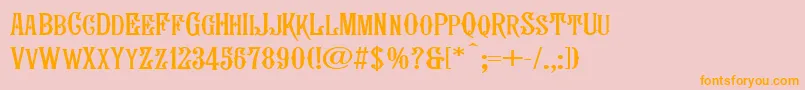 SeminariaNormal Font – Orange Fonts on Pink Background
