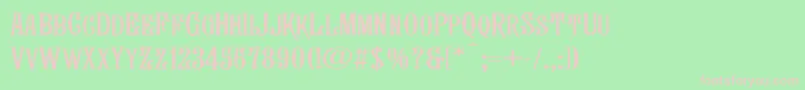 SeminariaNormal Font – Pink Fonts on Green Background