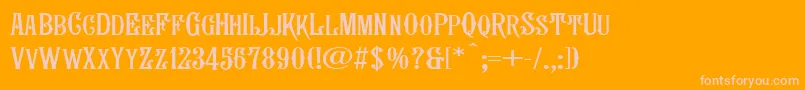 SeminariaNormal Font – Pink Fonts on Orange Background