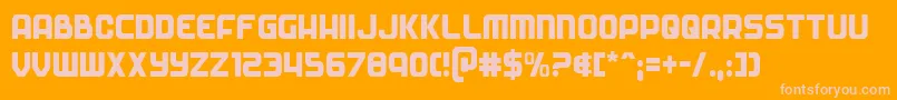 Soldiercond Font – Pink Fonts on Orange Background