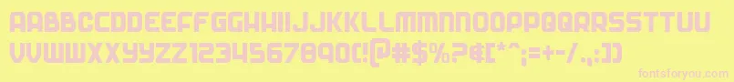 Soldiercond Font – Pink Fonts on Yellow Background