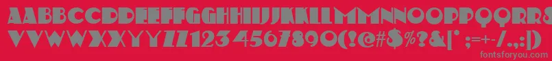 StravinskiDeco-Schriftart – Graue Schriften auf rotem Hintergrund