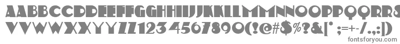 Шрифт StravinskiDeco – серые шрифты на белом фоне