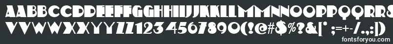 StravinskiDeco-fontti – valkoiset fontit