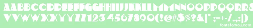 StravinskiDeco Font – White Fonts on Green Background