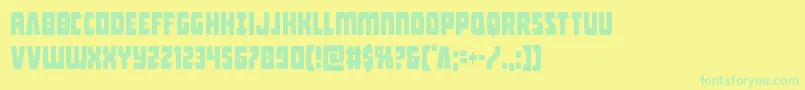 Intergalacticcond Font – Green Fonts on Yellow Background