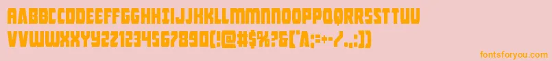 Czcionka Intergalacticcond – pomarańczowe czcionki na różowym tle