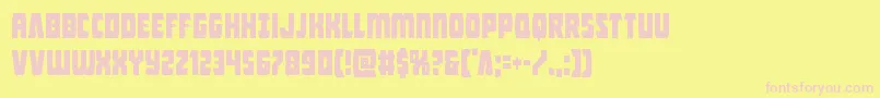 Intergalacticcond Font – Pink Fonts on Yellow Background