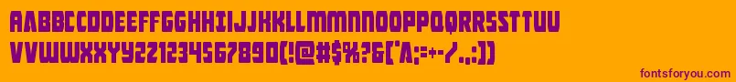 Intergalacticcond Font – Purple Fonts on Orange Background