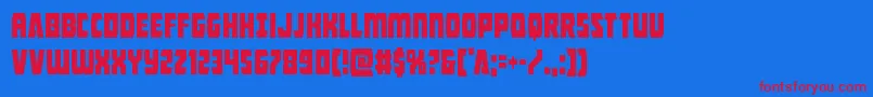 フォントIntergalacticcond – 赤い文字の青い背景