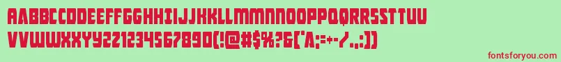 Intergalacticcond Font – Red Fonts on Green Background
