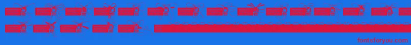 Fonte Bow – fontes vermelhas em um fundo azul