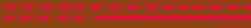 Bow Font – Red Fonts on Brown Background