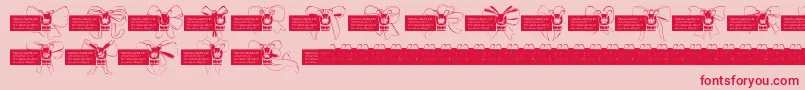 Bow Font – Red Fonts on Pink Background