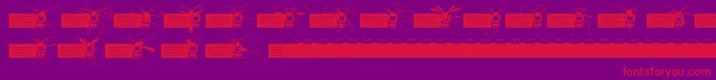 Bow Font – Red Fonts on Purple Background