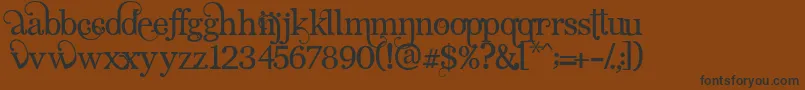 AngelicSerif Font – Black Fonts on Brown Background