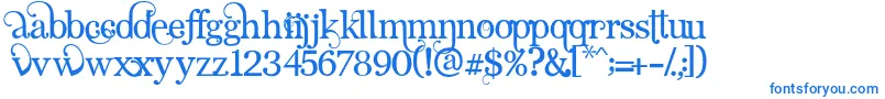 AngelicSerif Font – Blue Fonts on White Background