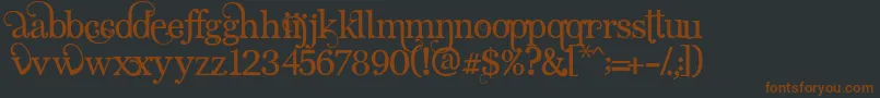 AngelicSerif-fontti – ruskeat fontit mustalla taustalla
