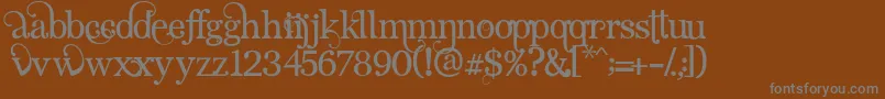 Шрифт AngelicSerif – серые шрифты на коричневом фоне