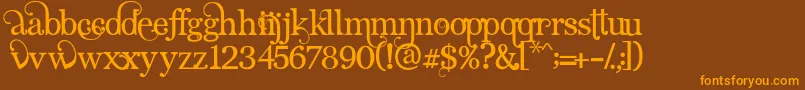 AngelicSerif Font – Orange Fonts on Brown Background
