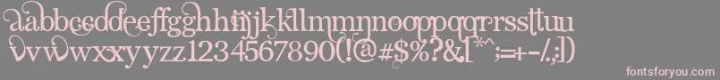 AngelicSerif Font – Pink Fonts on Gray Background