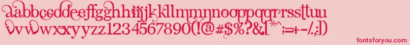 AngelicSerif Font – Red Fonts on Pink Background