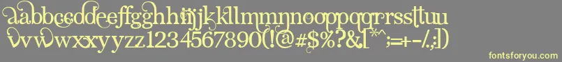 AngelicSerif Font – Yellow Fonts on Gray Background