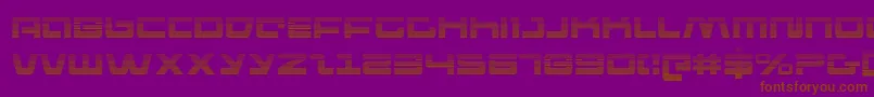 PulseRifleGradient-fontti – ruskeat fontit violetilla taustalla