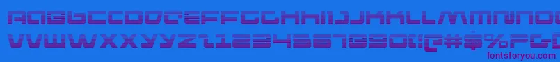 PulseRifleGradient-Schriftart – Violette Schriften auf blauem Hintergrund