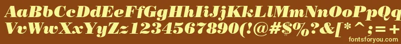 PosterBodoniItalicBt Font – Yellow Fonts on Brown Background