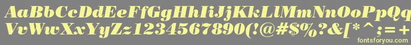 PosterBodoniItalicBt Font – Yellow Fonts on Gray Background