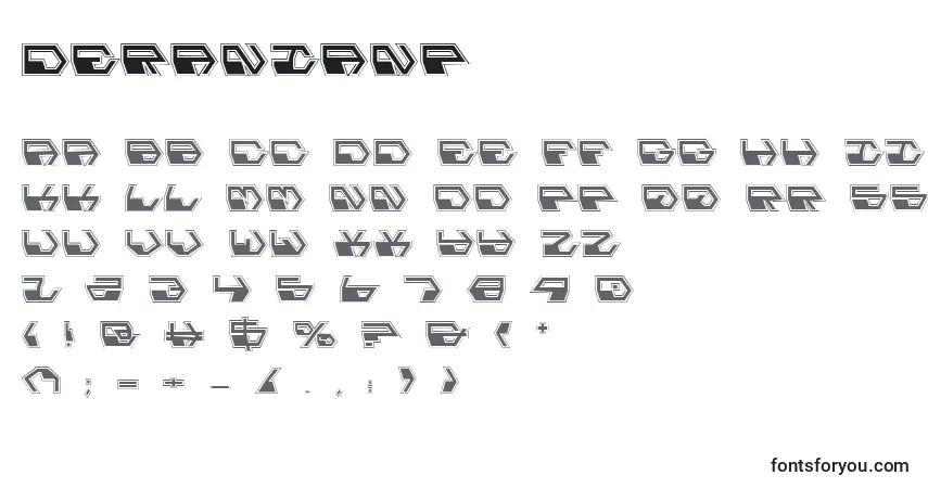 Deranianp font – alphabet, numbers, special characters
