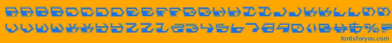 Deranianp Font – Blue Fonts on Orange Background