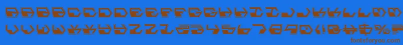 Deranianp Font – Brown Fonts on Blue Background