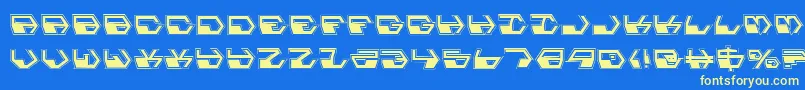 Deranianp Font – Yellow Fonts on Blue Background