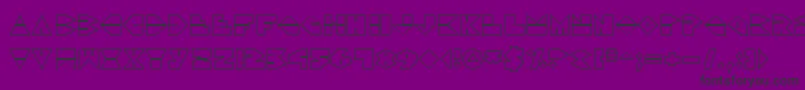 DiscoDorkOutline Font – Black Fonts on Purple Background