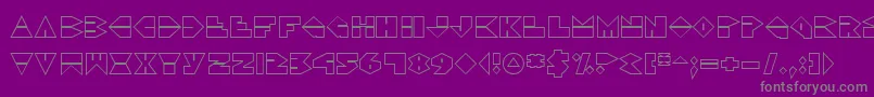 DiscoDorkOutline Font – Gray Fonts on Purple Background